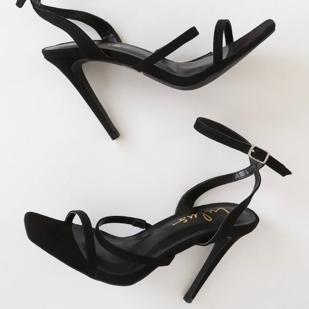 Elegant Black Strappy Heels